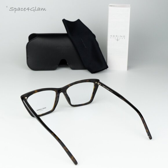 BRAND NEW Saint Laurent SL737 MICA THIN OPT 002 Havana Cat Eye Unisex Eyeglasses